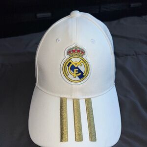 Adidas White and Gold Cap